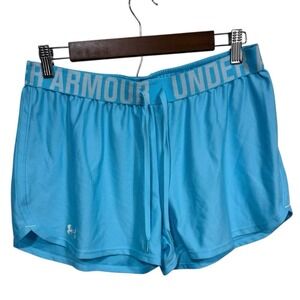 Under Armour HeatGear Women's Blue Compression Running Training‎ Shorts Medium